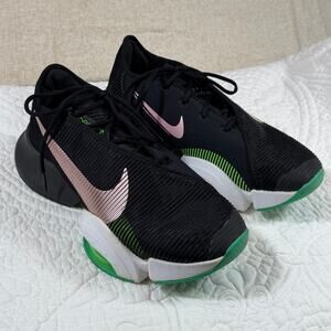 Nike Air Zoom SuperRep Women 8 Black Pink Athletic Running Training Sneakers